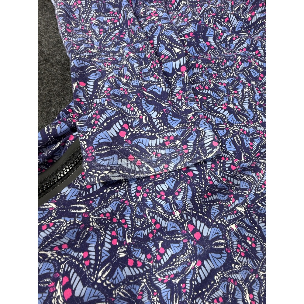 Greyson Hoodie Mens XXL Blue Butterfly‎ Print Performance Side Zip Pullover - Picture 5 of 10